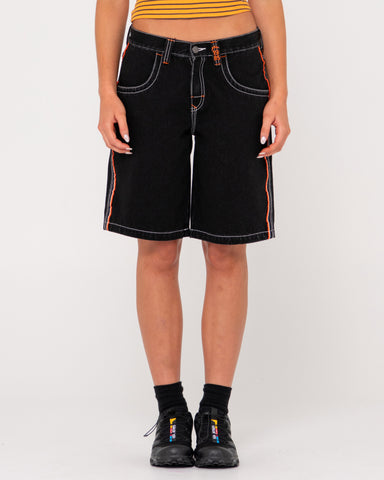 FLIP MOMMY LOW RISE WIDE LEG DENIM JORT