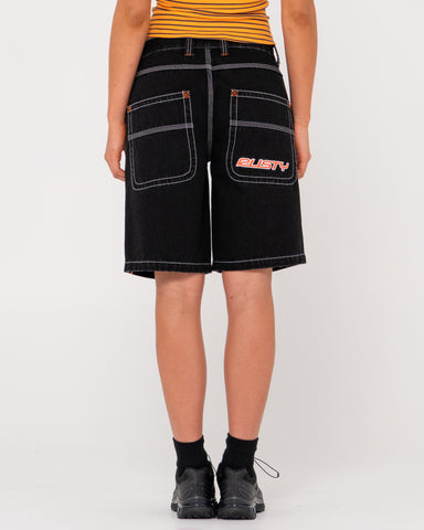 FLIP MOMMY LOW RISE WIDE LEG DENIM JORT