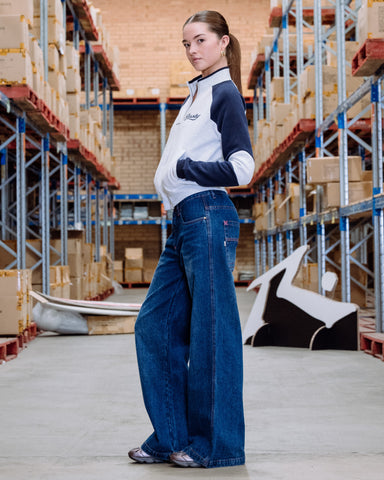 COLOUR ME WENDY WIDE LOW RISE JEANS