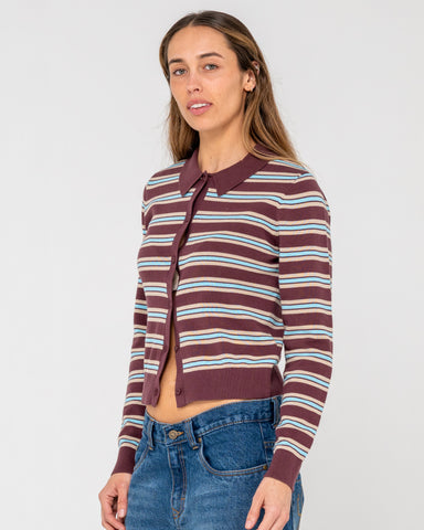 EXTRA CREDIT BUTTON UP CARDIGAN