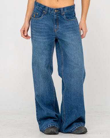 RIP IN WENDY WIDE LOW RISE DENIM JEAN