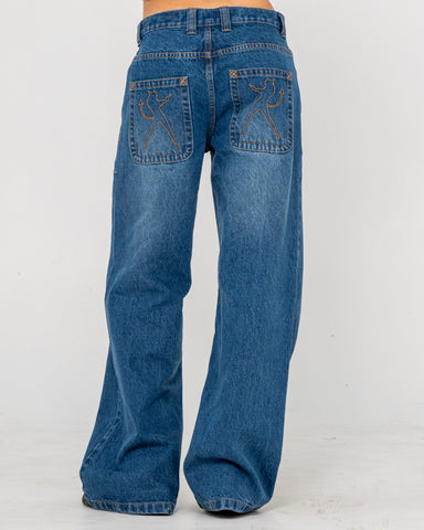 RIP IN WENDY WIDE LOW RISE DENIM JEAN