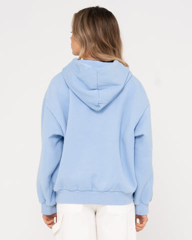 RUSTY SCRIPT OVERSIZE HOODED FLEECE