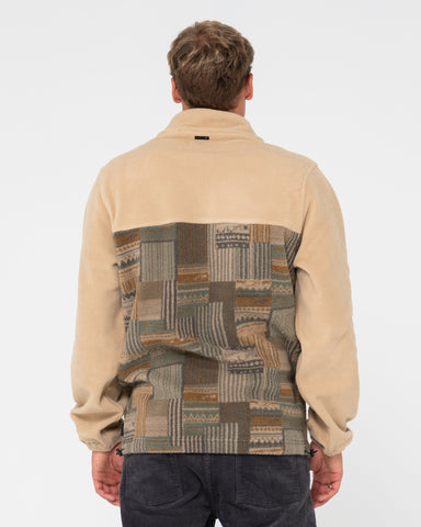 SHAG PANELED FULL ZIP FLEECE