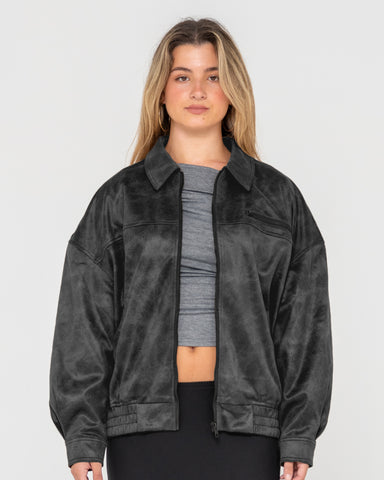 BACK STREET FAUX LEATHER JACKET