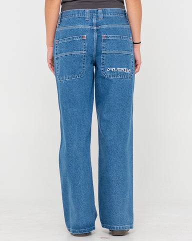 FLIP MOMMY LOW RISE WIDE LEG DENIM PANT
