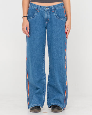 FLIP MOMMY LOW RISE WIDE LEG DENIM PANT