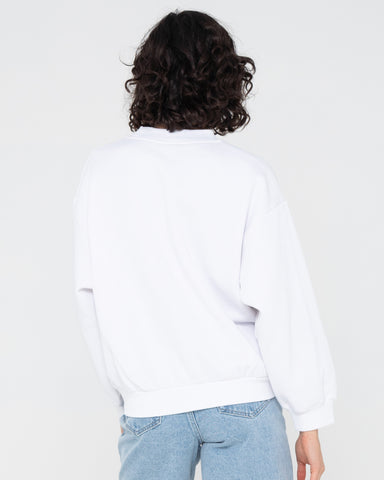 SUNSET PALM OVERSIZE CREW NECK FLEECE