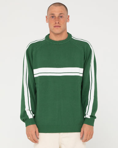 WHITE LINE KNIT SWEATER