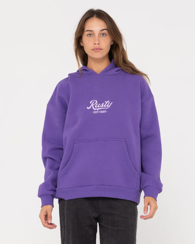 RUSTY OLD SCHOOL OVERSIZE HOODED FLEECE