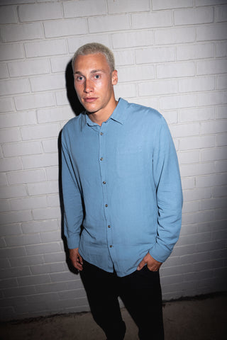 OVERTONE LONG SLEEVE LINEN SHIRT