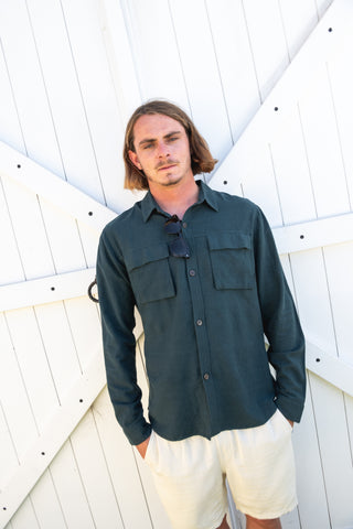 LINEN WORKWEAR LONG SLEEVE SHIRT