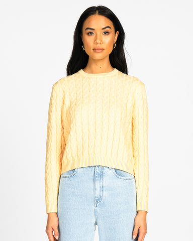 EVERYTHING YOU NEED CREW CABLE KNIT