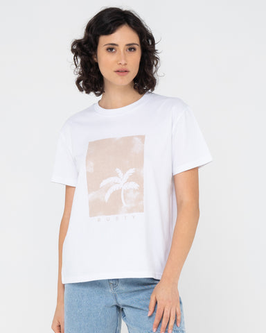 SUNSET PALM ORGANIC COTTON RELAXED TEE