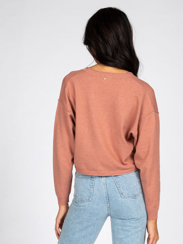 SUNDAY SLOUCHY CROP CARDIGAN KNIT